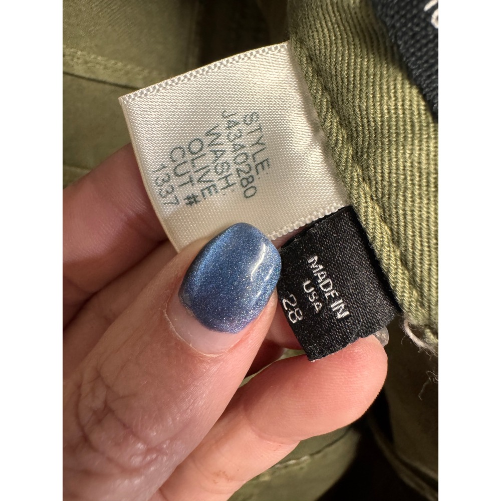 Veronica Beard Jeans Adrina Skinny Ankle Cargo 28 Olive Green High Rise Stretch - Picture 9 of 10